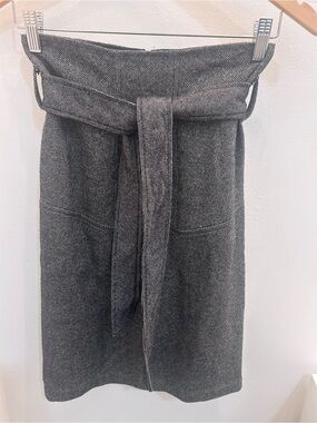 Club Monaco Classic Wool-Blend Tweed Belted Skirt